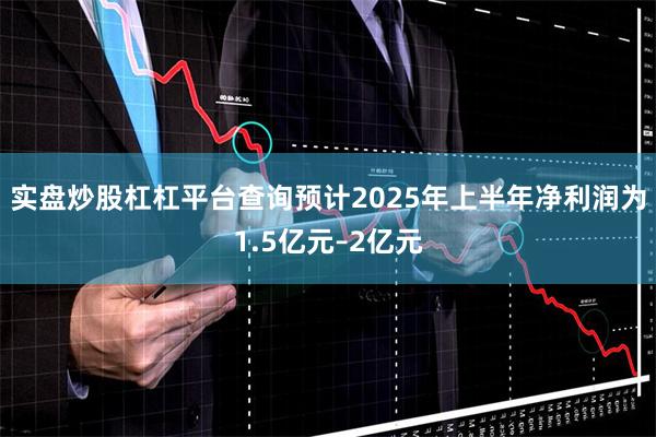 实盘炒股杠杠平台查询预计2025年上半年净利润为1.5亿元–